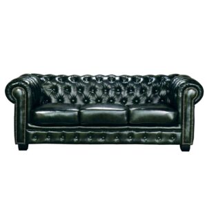 CHESTERFIELD Birmingham Kαναπές 3Θέσιος Σαλονιού Καθιστικού,Δέρμα Antique Green