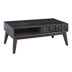 LATIF Τραπεζάκι Σαλονιού Καθιστικού, Ξύλο Ακακία Smoke Grey