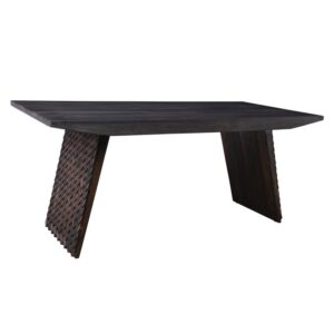 LATIF Τραπέζι Τραπεζαρίας Κουζίνας, Ξύλο Ακακία Smoke Grey