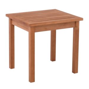 LUGANO Τραπεζάκι Βοηθητικό Ξαπλώστρας Οξιά, Βαφή Εμποτισμού Απόχρωση Μελί