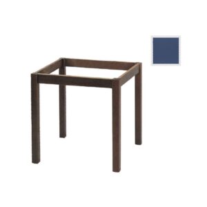 ΚΑΦΕΝΕΙΟΥ Πόδι Τραπεζιού Οξιά, για Επιφάνεια 60x60cm, Ανιλίνη Εμποτισμού Μπλε, Λυόμενο