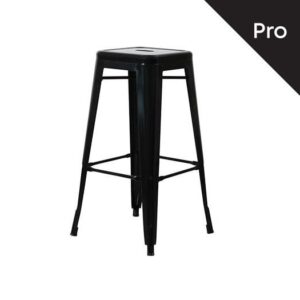 RELIX Σκαμπό Bar Στοιβαζόμενο, Μέταλλο Βαφή Γκρι