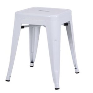 RELIX Σκαμπό Στοιβαζόμενο, Μέταλλο Βαφή Άσπρο