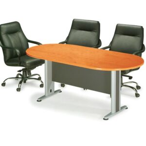 ΣΥΝΕΔΡΙΟΥ Τραπέζι Οβάλ Απόχρωση Dark Grey - Cherry