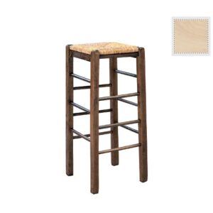 ΤΑΒΕΡΝΑΣ Σκαμπό BAR, Οξιά Άβαφο με Ψάθα Αβίδωτη