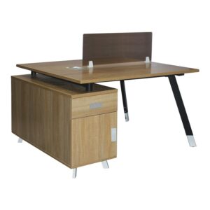 UNIT Γραφείο 2-θέσεων Μαύρο/Sonoma