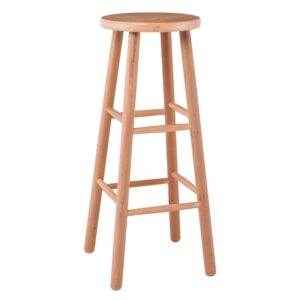 ΟΞΥΑ Σκαμπό BAR Στρογγυλό, Λούστρο Φυσικό