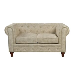 CHESTERFIELD York Kαναπές 2Θέσιος Σαλονιού - Καθιστικού, Ύφασμα Απόχρωση Μπεζ
