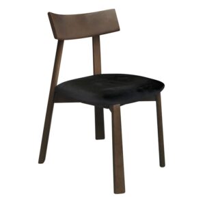 CORNEL Καρέκλα Τραπεζαρίας, Απόχρωση Καρυδί, Pu Μαύρο