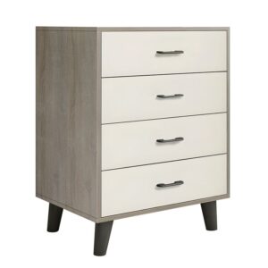 VANITY Συρταριέρα, με 4 Συρτάρια, Απόχρωση Sonoma Oak-Cream