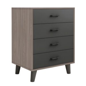 VANITY Συρταριέρα, με 4 Συρτάρια, Απόχρωση Sonoma Oak-Grey