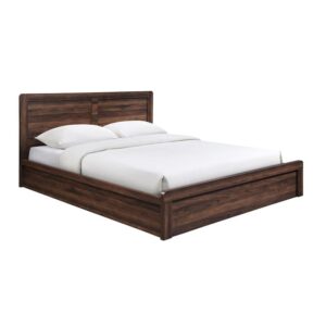 CALIBER Κρεβάτι Διπλό για Στρώμα 160x200cm, Απόχρωση Καρυδί