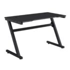 GAMING Γραφείο 120x60cm Μέταλλο Βαφή Μαύρο, Επιφάνεια MDF Μαύρο, με Βάση ακουστικών