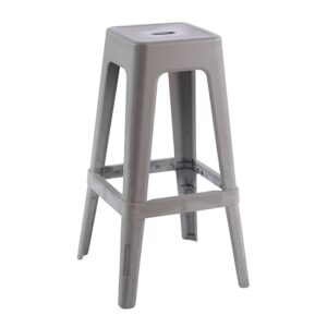 RELIX PP Σκαμπό BAR Στοιβαζόμενο, PP Απόχρωση Sand Beige