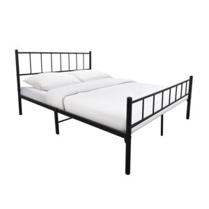 TIVO Κρεβάτι Διπλό, για Στρώμα 150x200cm, Μέταλλο Βαφή Μαύρο