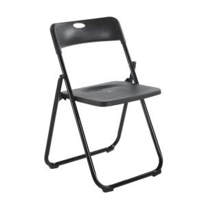 WENDY Καρέκλα Πτυσσόμενη, Μέταλλο Βαφή Μαύρο, PP Απόχρωση Μαύρο