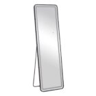 LED-7 Καθρέπτης Τοίχου-Δαπέδου Φωτιζόμενος, Αλουμίνιο Μαύρο, Αφής με 3 επιλογές φωτισμού