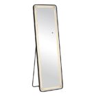 LED-7 Καθρέπτης Τοίχου-Δαπέδου Φωτιζόμενος, Αλουμίνιο Μαύρο, Αφής με 3 επιλογές φωτισμού